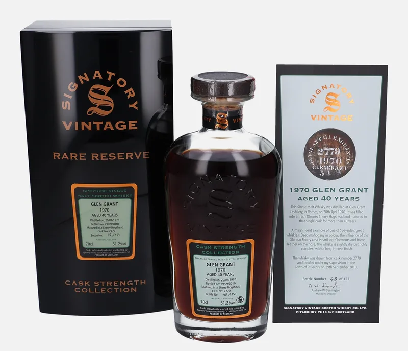 Glen Grant – 1970 40 Year Old Signatory Vintage Scotch Whisky Co. Cask Strength Collection