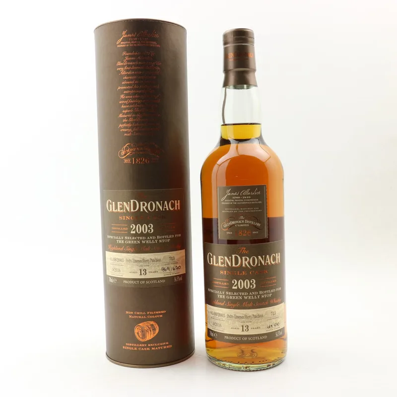 Glendronach – 2003 13 Year Old Single Cask #713 Green Welly Stop Exclusive