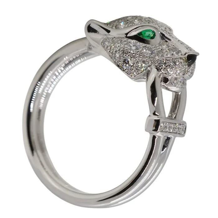 Cartier - Ring - Panthere de Cartier - 18 kt. White gold - pave diamonds