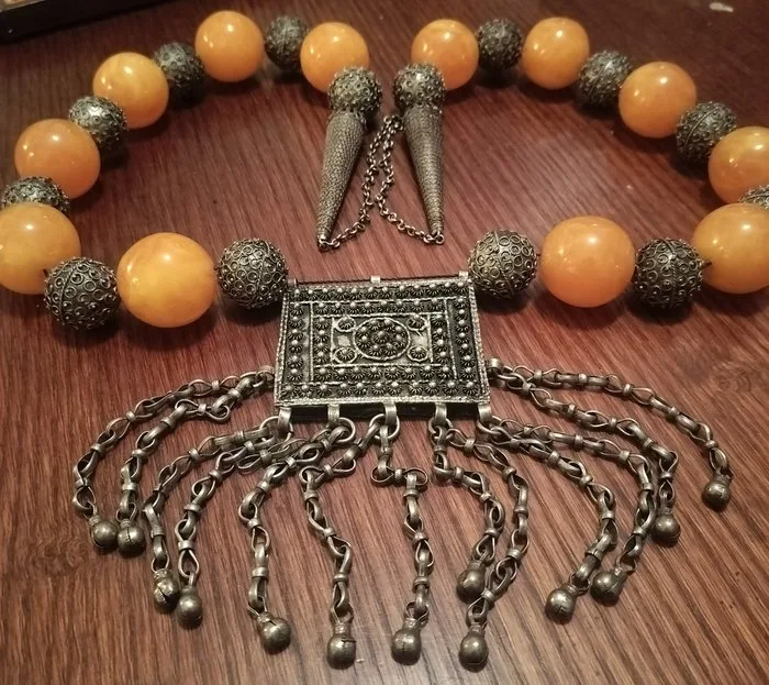 Huge yemeni necklace - Silver - Yemen - Early 20th century