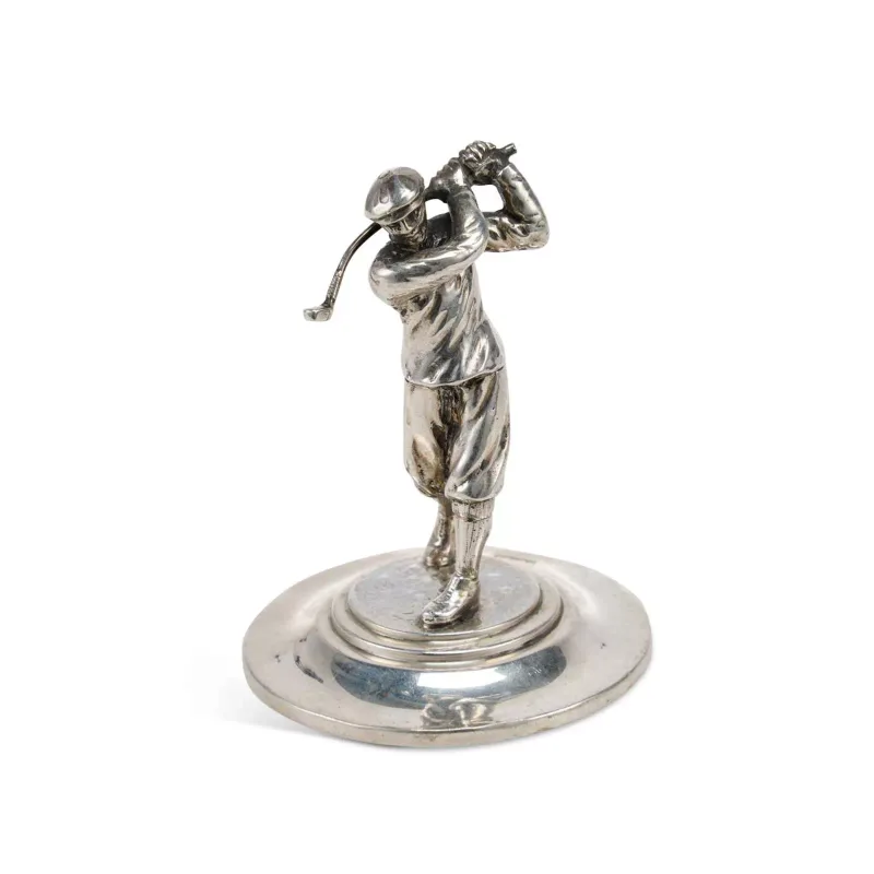 A George V Scottish Silver Model of a Golfer by J
