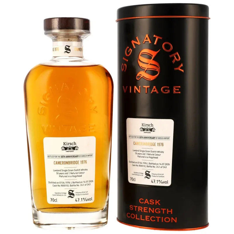 Cameronbridge – 50 Year Old 1976/2026 Signatory Vintage Hogshead Cask Strength Collection