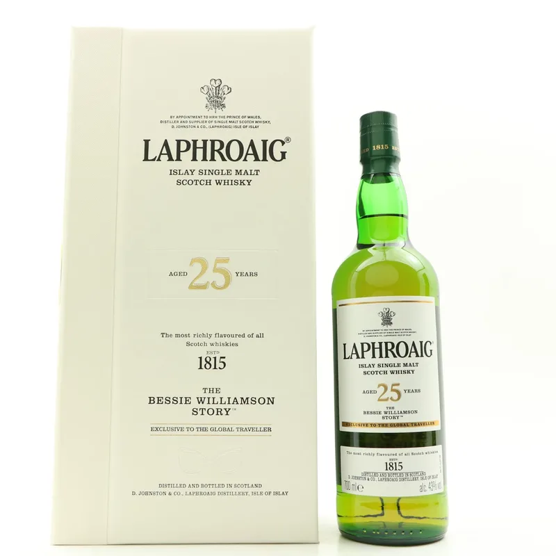 Laphroaig – 25 Year Old The Bessie Williamson Story Travel Retail Exclusive (70cl, 43%)