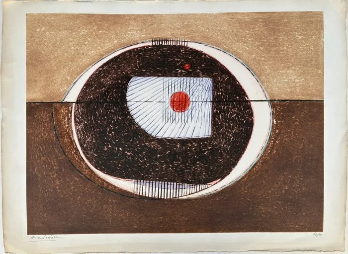 Constantin Andreou (1917-2007) - Abstraction - Pointe-sèche originale (vendu