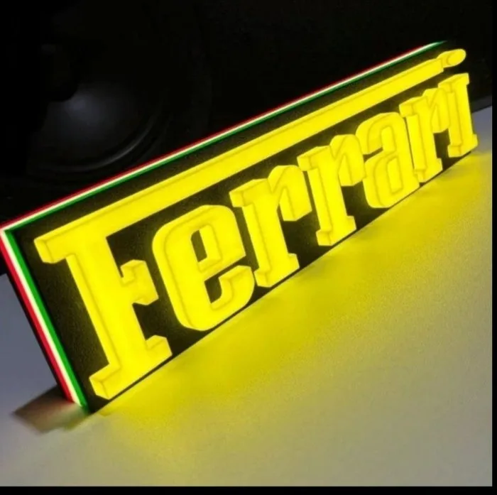 Ferrari Italia sign - Ferrari Italia - insegna lampada luminosa Ferrari Italia