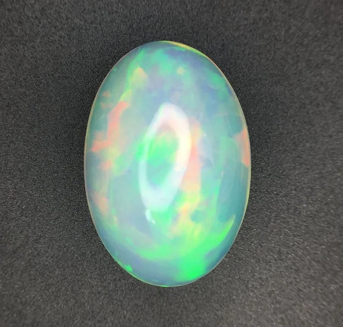1 pcs Orange Opal - 11.59 ct - International Gemological Institute (IGI) - NATURAL COLOR PLAY OPAL