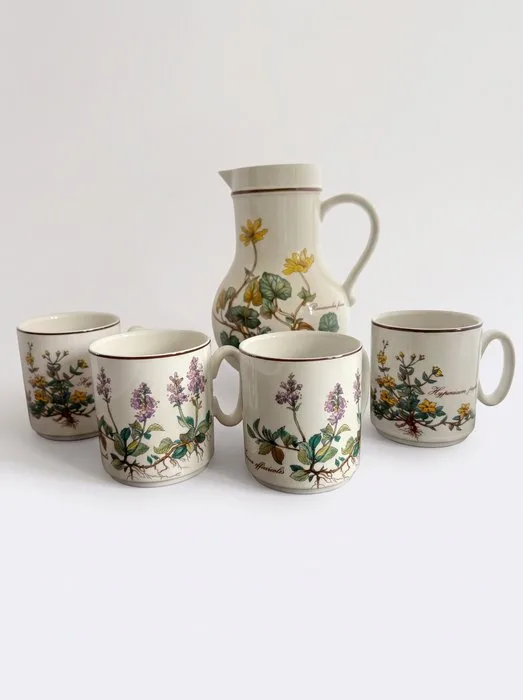 Villeroy & Boch - Milk jug (5) - Botanica - Porcelain - 4 cups & milk jug