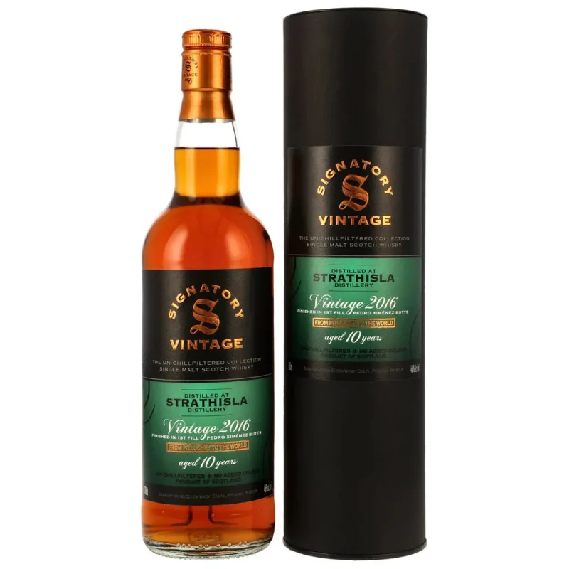 Strathisla – 10 Year Old 2016/2026 Signatory Vintage Un-Chillfiltered Collection First Fill PX Sherry Butts