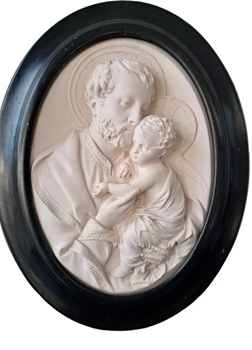 Wall decoration - Belgium - Saint Joseph with Child - 37 cm