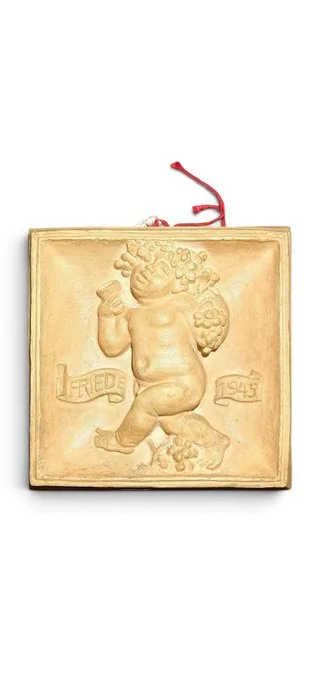 Wiener Keramik - Michael Powolny - Relief, Friede 1945 - 11.1 cm - Terracotta