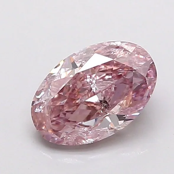 1 pcs Diamond (Natural coloured) - 1.02 ct - Oval - Fancy Brown Pink - I3 - Gemological Institute of America (GIA)