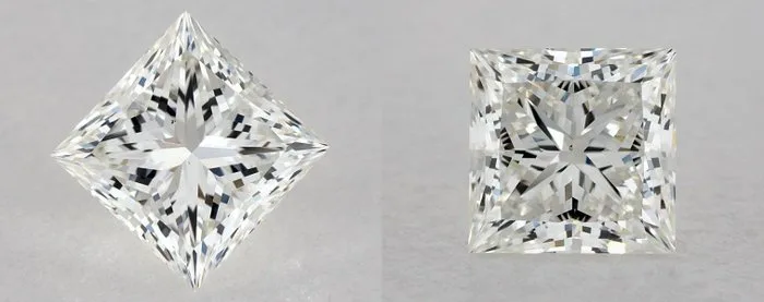 2 pcs Diamond (Natural) - 1.03 ct - Square - I - VS1, VS2 - Gemological Institute of America (GIA)