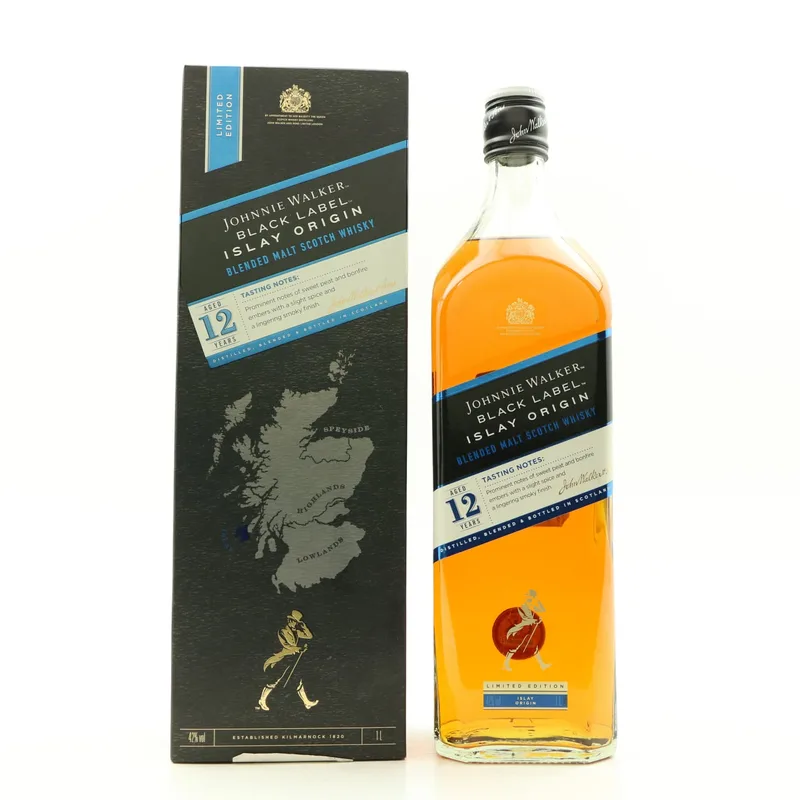 Johnnie Walker – 12 Year Old Black Label Islay Origin 1L (1litre, 42%)