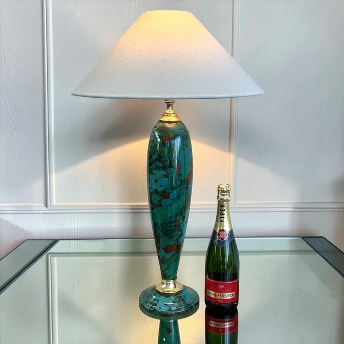 Robert De Schuytener - Lamp - Gorgeous colorful large Table Lamp - Model 'York' - Ceramic, Brass - Ceramic