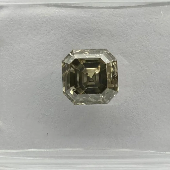 1 pcs Diamond (Natural coloured) - 1.34 ct - Square - Fancy Greyish, Greenish Yellow - VS2 - International Gemological Institute (IGI)