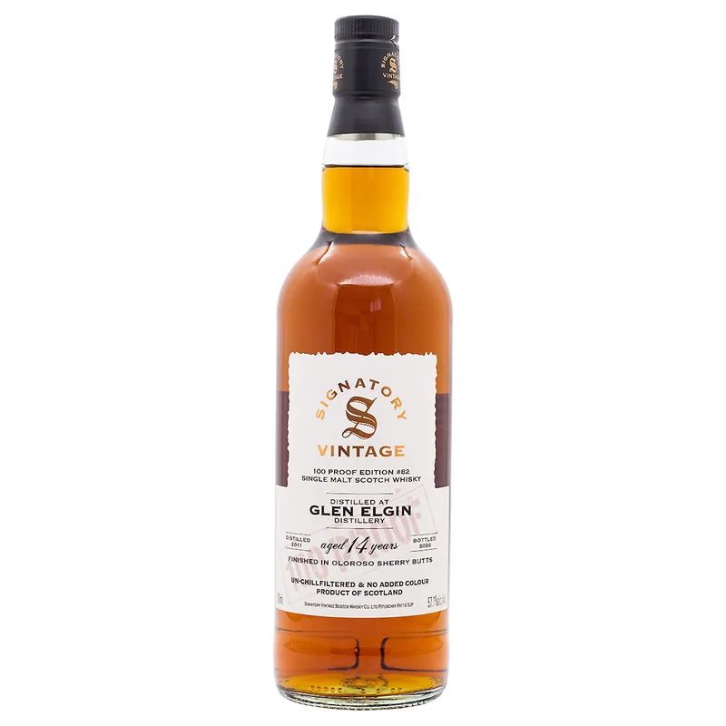 Signatory Vintage Glen Elgin Aged 14 Years 2011/2026 100 Proof Edition #82 (70cl, 57.1%)