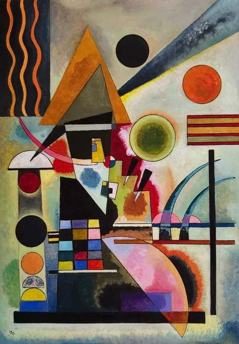 Wassily Kandinsky (1866-1944) - “Balancement, 1925”. Gesigneerd in de plaat