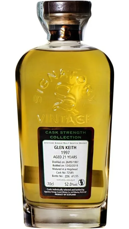 Glen Keith – 1997 21 Year Old Cask Strength (Signatory) (70cl, 52%)