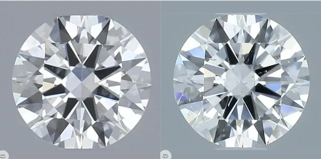 2 pcs Diamond (Natural) - 0.62 ct - Round - D (colourless) - SI2 - Gemological Institute of America (GIA)