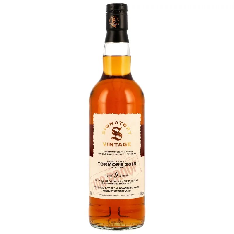 Tormore – 9 Year Old 2015/2025 Signatory Vintage 100 Proof Edition #45