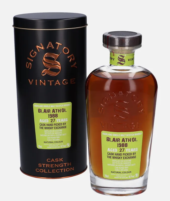 Blair Athol – 1988 27 Year Old Signatory Vintage Scotch Whisky Co. Cask Strength Collection