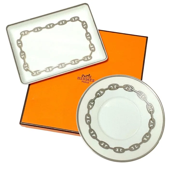 Hermès - Plate - Chaine d'Ancre - Porcelain