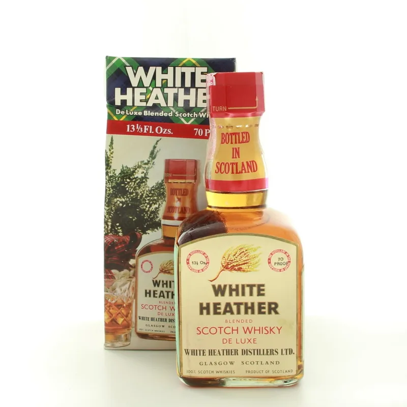 White Heather De Luxe Half Bottle (1970s Edition) (37.9cl, 70 Proof%)