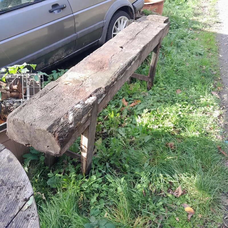 Railway sleeper bench seat