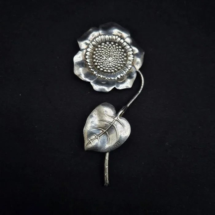 Salt cellar - flower - 800 silver - Brandimarte