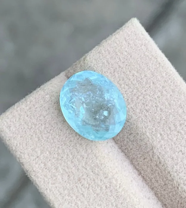 1 pcs Blue Tourmaline paraiba - 4.67 ct - International Colored Gemstone Association (ICA GemLab)