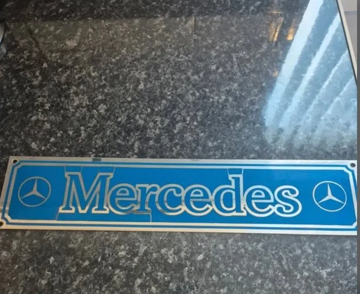 A Very Rare Original 1972 Mercedes Benz Aluminium Showroom Plate cars - Mercedes-Benz - 1972
