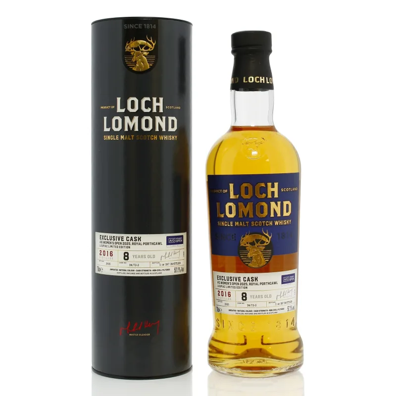 Loch Lomond – 8 Year Old 2016 Single First-Fill Loupiac Wine Hogshead Finish Cask #24/73-3 AIG Women's Open 2025 Highland Single Malt Scotch Whisky (70cl, 57.1%)