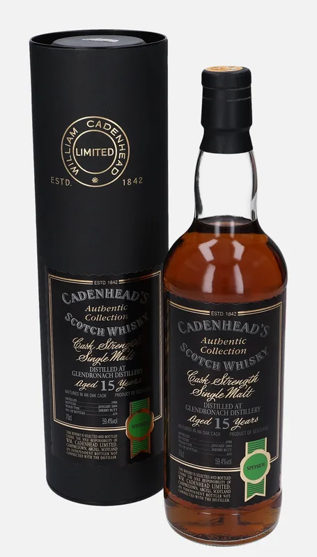 Glendronach – 1988 15 Year Old Wm. Cadenhead Authentic Collection (70cl, 59.4%)