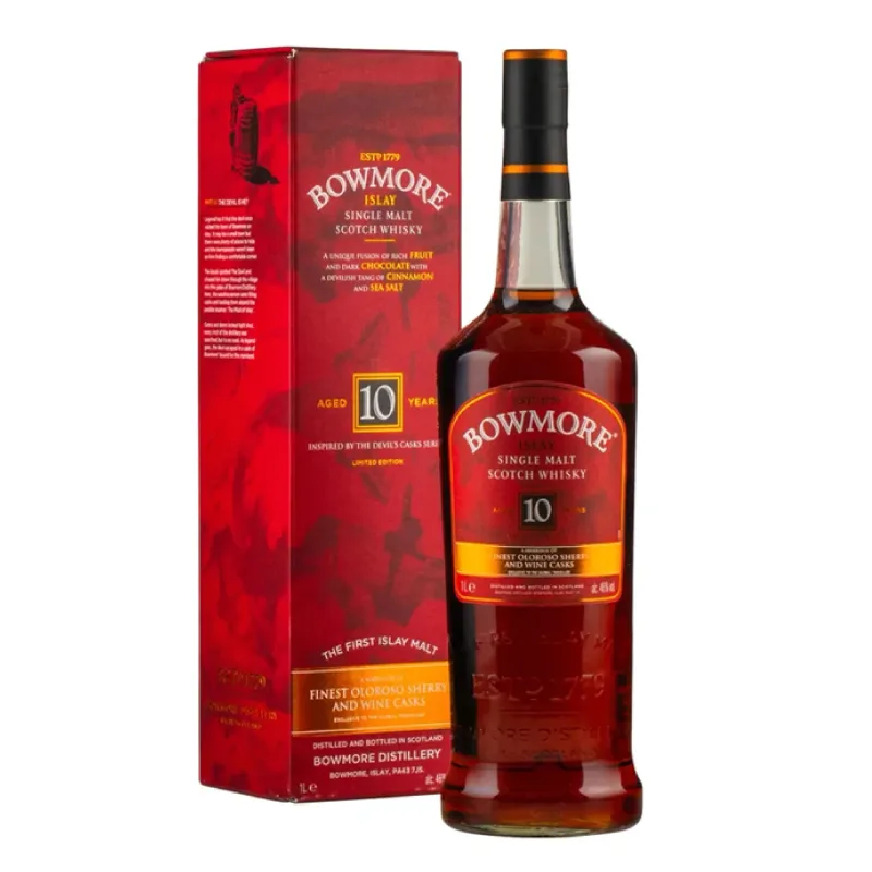 Bowmore – 10 Year Old Inspired by Devil's Casks Travel Retail Exclusive (1L, 46%)