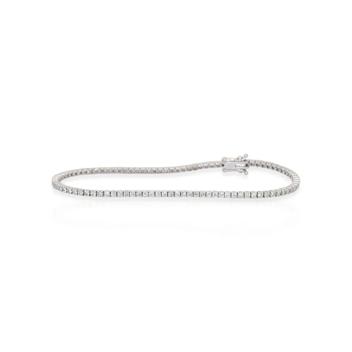 Bracelet - 18 kt. White gold - 1.80ct. tw. Diamond (Natural) - IGI Certified Bracelet