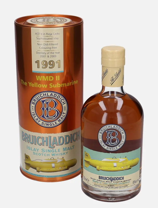 Bruichladdich – WMD-II - The Yellow Submarine 1991 14 Year Old (70cl, 46%)