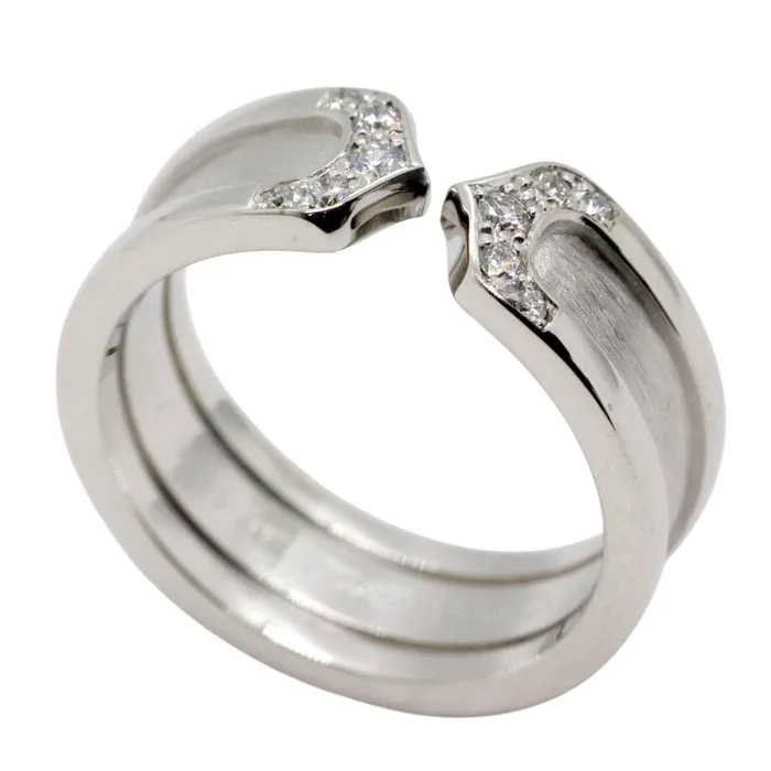 Cartier - Ring - C2 Ring - 18 kt. White gold - pave diamonds