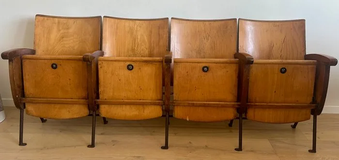 Chair - Wood - Set of 4 Cinema / Theatre Seats