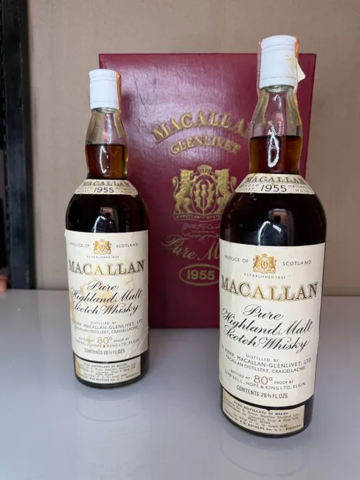 Macallan 1955 Campbell, Hope & King - b. early 1970s - 75cl - 2 bottles