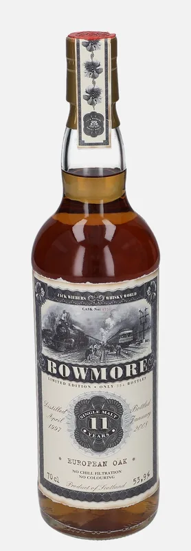 Bowmore – 1997 11 Year Old Jack Wiebers Whisky World Old Train Line (70cl, 53.9%)