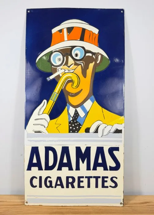 Enamel plate - Adamas Cigarettes - Enamel
