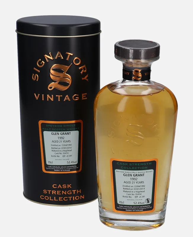 Glen Grant – 1992 21 Year Old Signatory Vintage Scotch Whisky Co. Cask Strength Collection