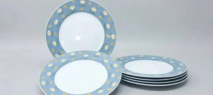 Villeroy & Boch - Dinner plate (6) - Switch1 - Ava Blau - Bone china - Excellent condition