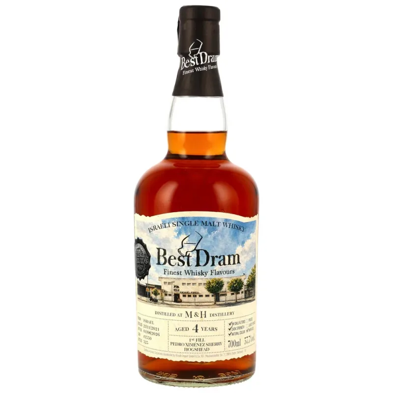 M & H (Milk & Honey) – Distillery 4 Year Old 2021/2026 Best Dram First Fill PX Sherry Hogshead #3550