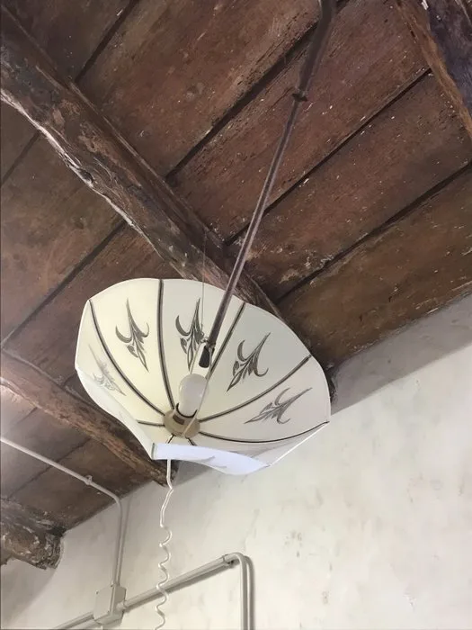Hanging lamp - glass iron
