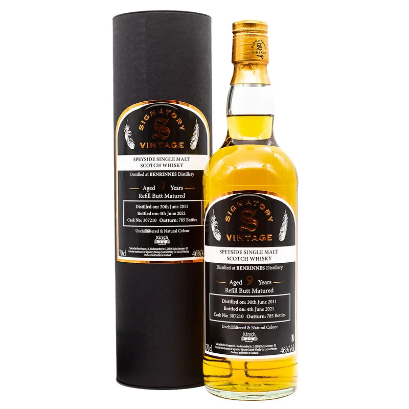 Signatory Vintage Benrinnes Aged 9 Years 2011/2021 (70cl, 46%)