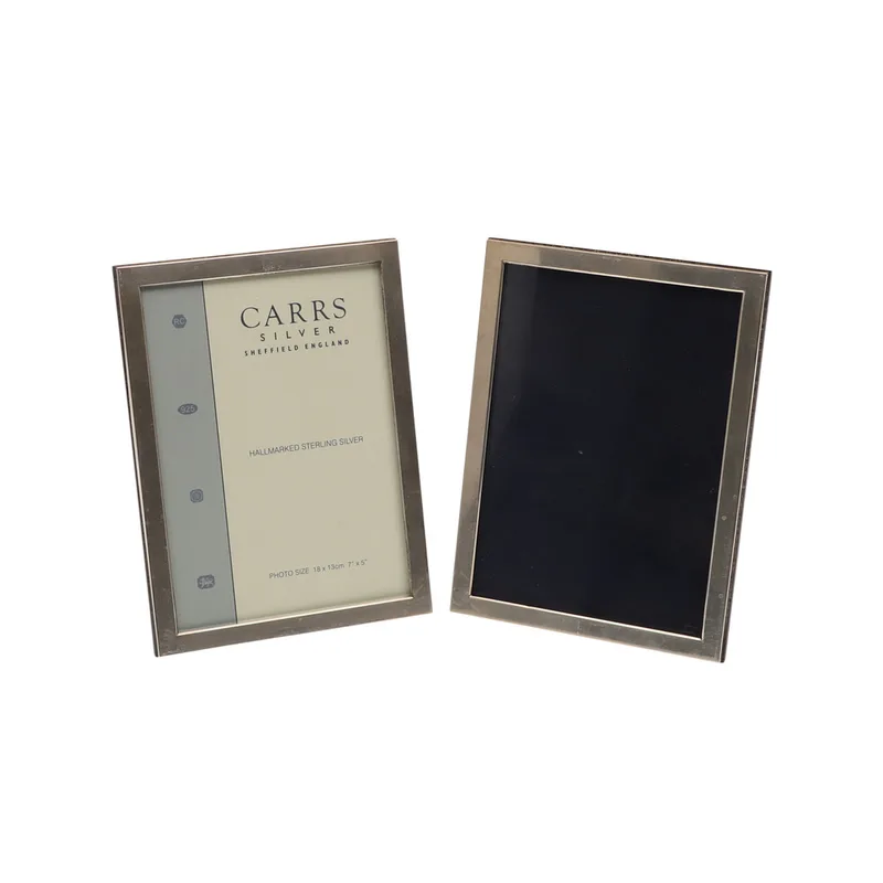 A Pair of Rectangular Silver Faced Photograph Frames by Carrs