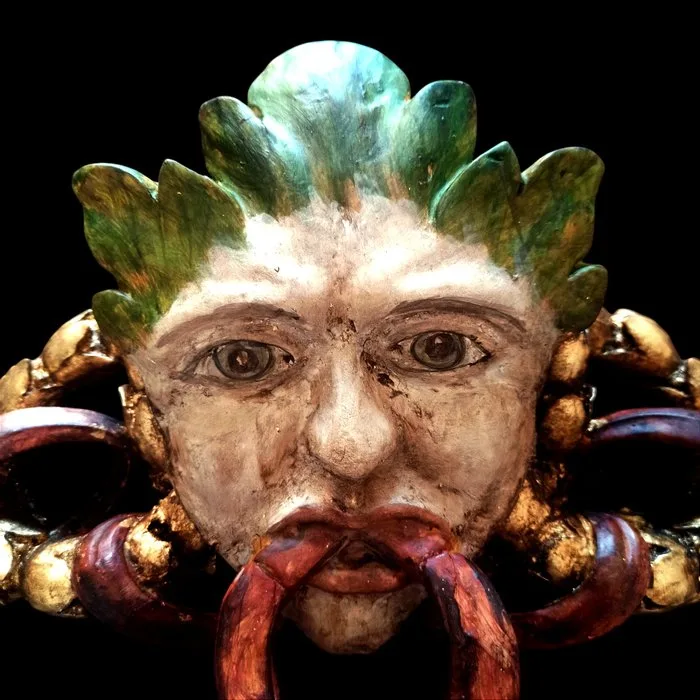 Architectural ornament - circa 1900 - Cimasa - "Bacco" - 46 cm