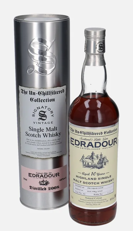 Edradour – 2008 10 Year Old Signatory Vintage Scotch Whisky Co. The Un-Chillfiltered Collection