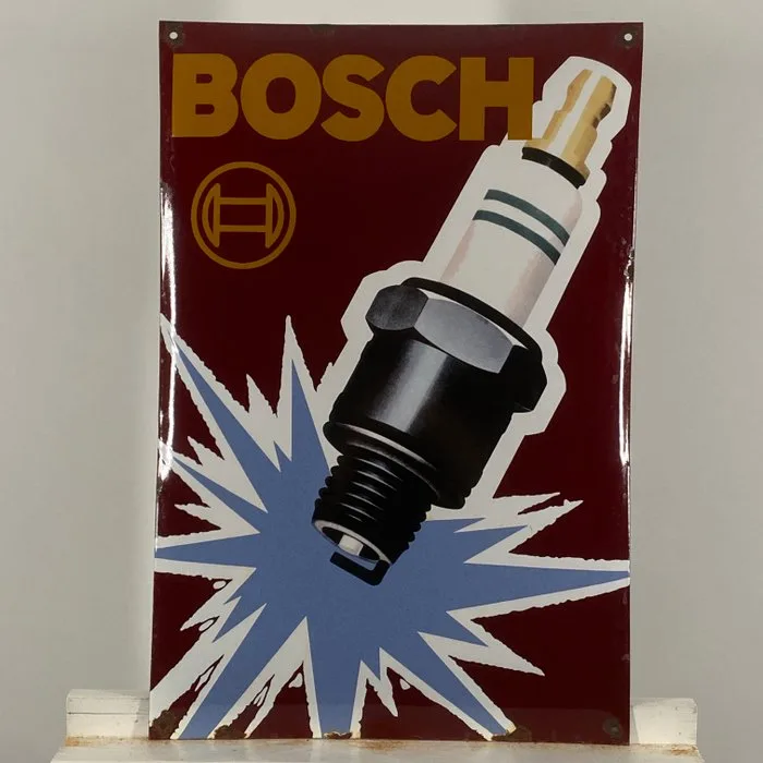 BOSCH - Enamel sign - 60x40cm - Made of thick steel sheet and enamel